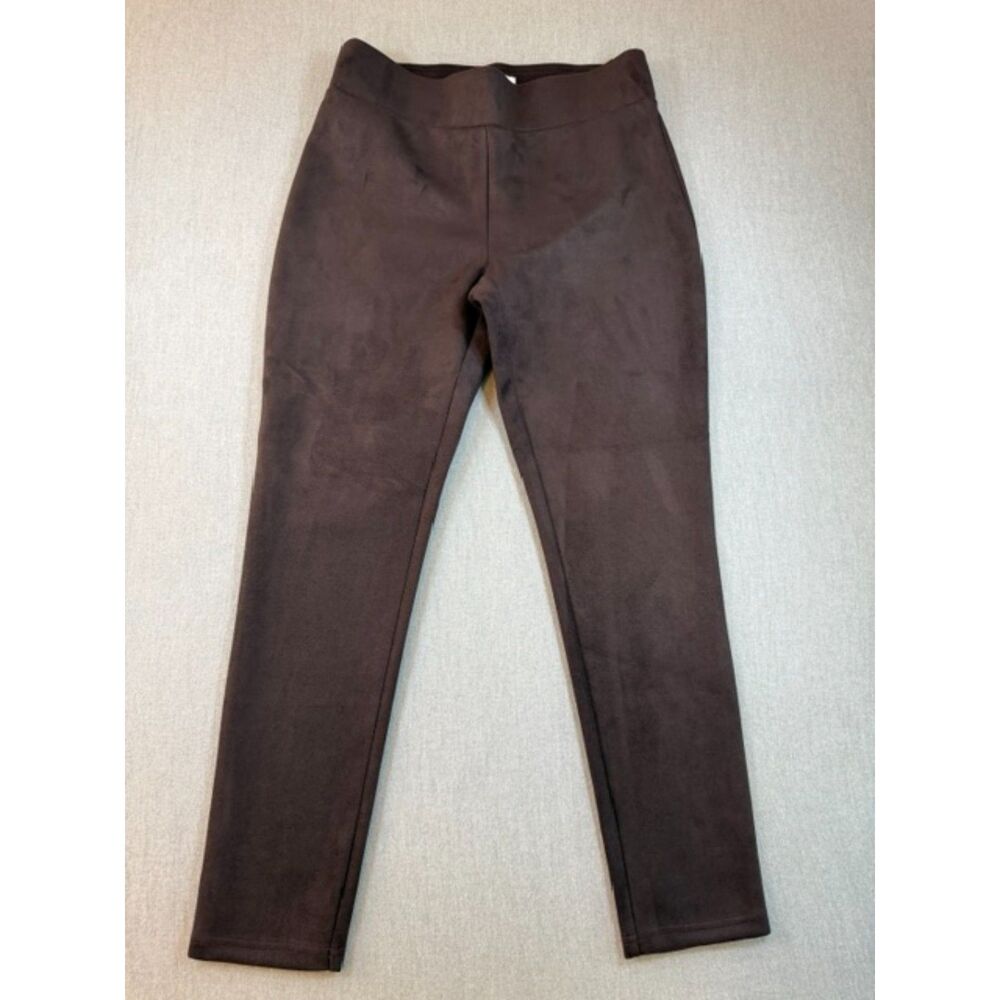 LOFT Outlet Womens Size M Faux Suede Leggings Brown High Rise Leggings